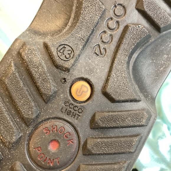 Ecco light shock point az 43‎ US10 black leather dress casual arch support comfy main image 7